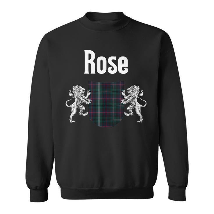 Rose Clan Scottish Name Coat Of Arms Tartan Sweatshirt