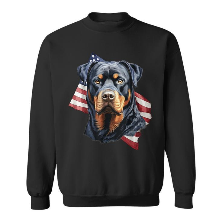 Rottweiler Patriotic 4Th Of July Dog Lover American Usa  Sweatshirt