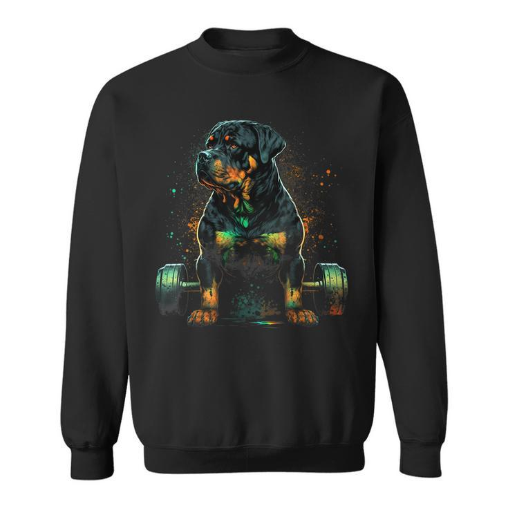 Rottweiler Weightlifting Dog Fitness Gym Rottweiler Sweatshirt