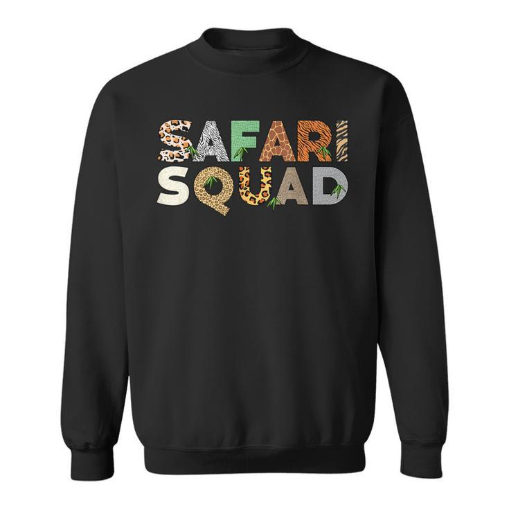 Safari Animal Pattern Print Family Safari Squad Sweatshirt