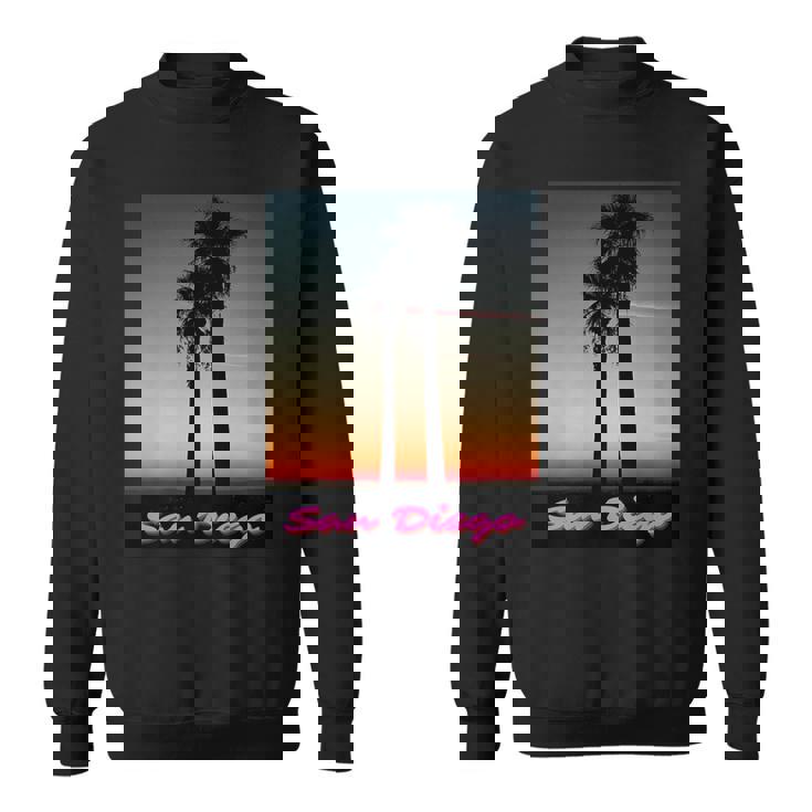 San Diego Sunset - Souvenir Vacation Palm Tree California Sweatshirt