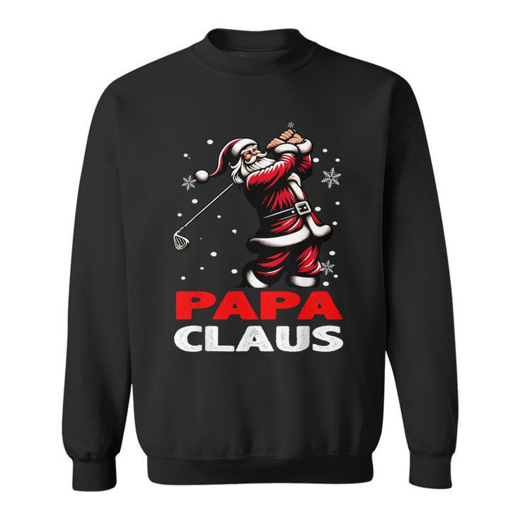 Santa Golf Papa Claus Family Matching Grandpa Christmas Sweatshirt