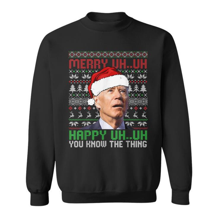 Santa Joe Biden Merry Uh Uh Christmas Ugly Sweater Sweatshirt