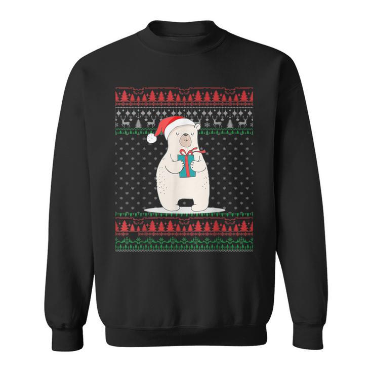 Santa Polar Bear Ugly Christmas Sweater Family Matching Sweatshirt