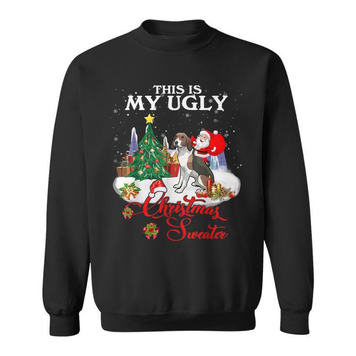 Santa Riding Coonhound This Is My Ugly Christmas Sweater Sweatshirt