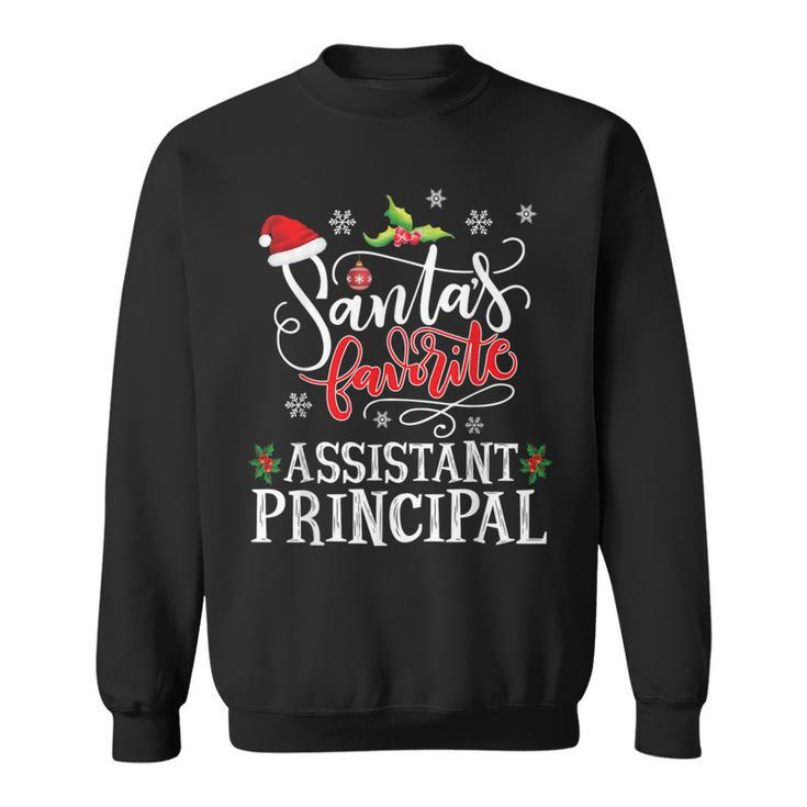 Santa's Favorite Assistant Principal Christmas Party Xmas Sweatshirt