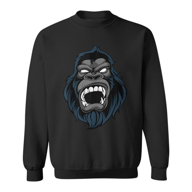 Scary Ape Face Halloween Monkey Animal Cool Easy Costume  Sweatshirt