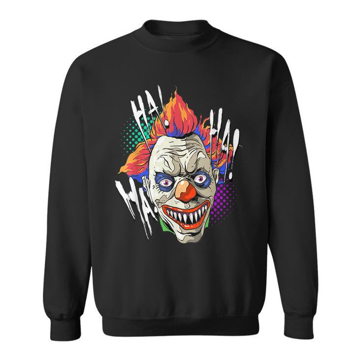 Scary Creepy Clown Laugh Horror Halloween Kids Men Costume Halloween Sweatshirt