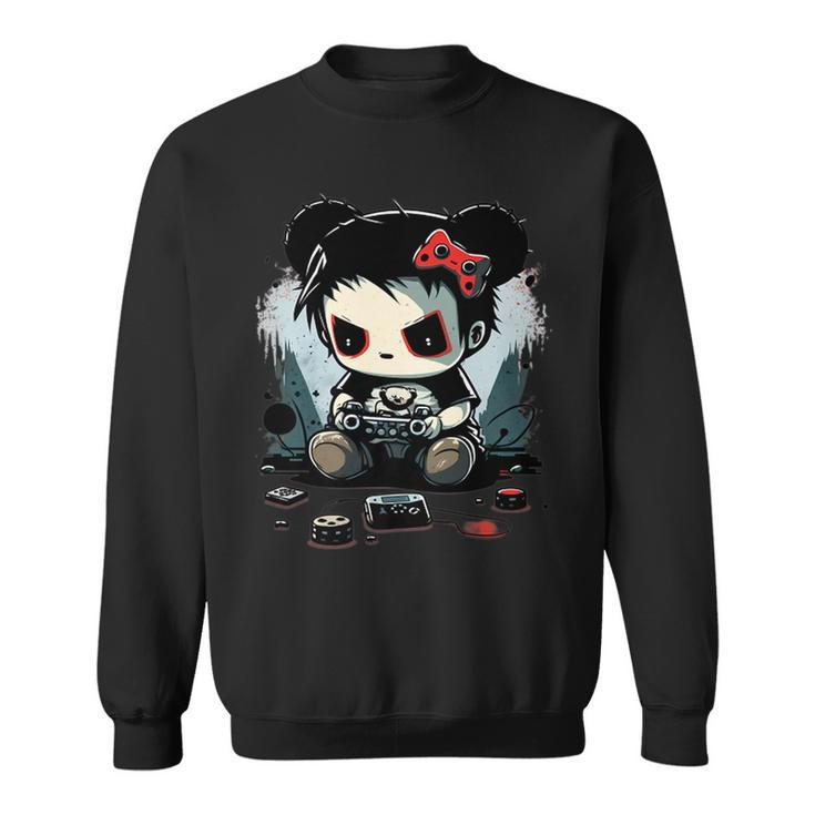 Scary Gaming Girl Video Game Online Gamer Computer Halloween   Sweatshirt