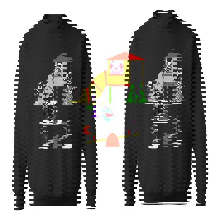 Scary Playground Halloween Horror Movie Kids Zombie Costume Halloween Sweatshirt