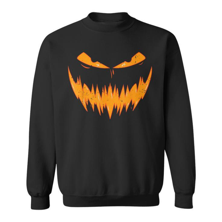 Scary Pumpkin Costume Ghost Halloween Sweatshirt