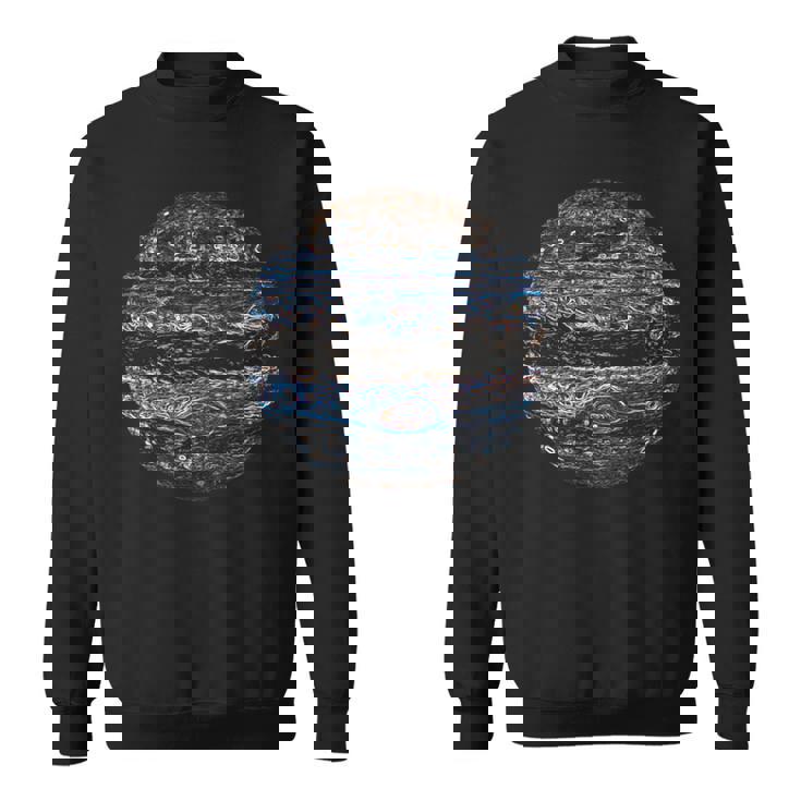 Sci-Fi Space Tourism Futuristic Neon Planet Jupiter Sweatshirt