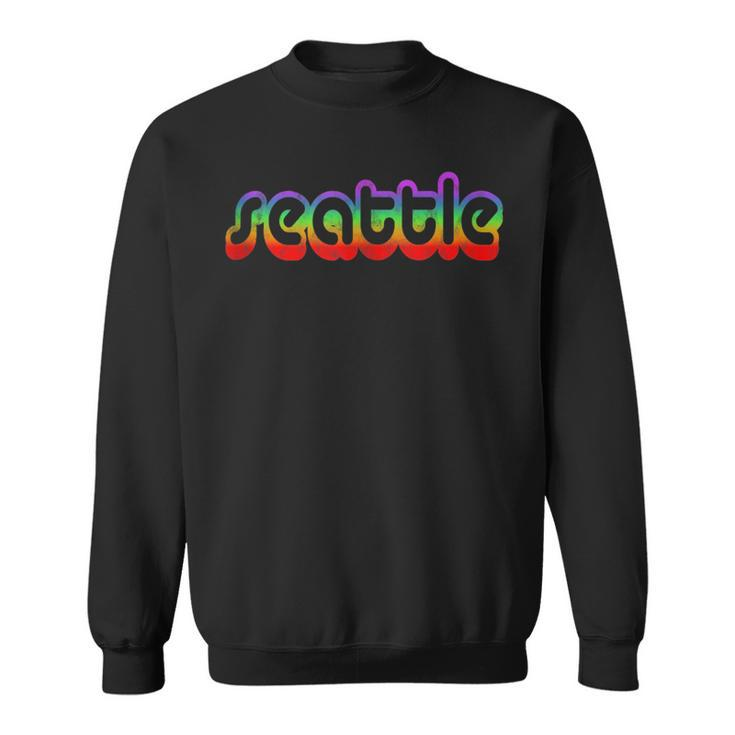 Seattle Vintage Retro Washington Graphic Pride  T Gifts  Sweatshirt