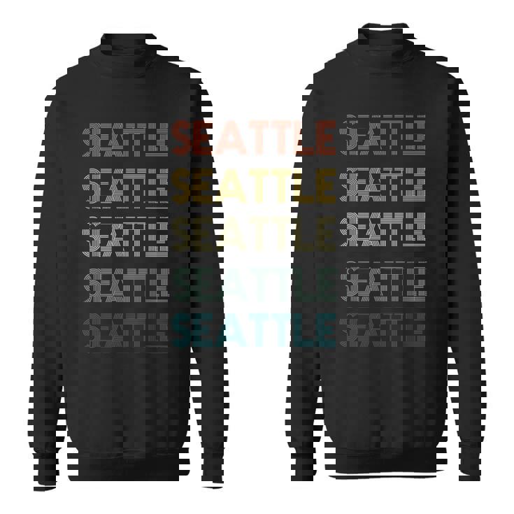 Seattle Washington Pride Vintage State Retro 70S Washington  Sweatshirt