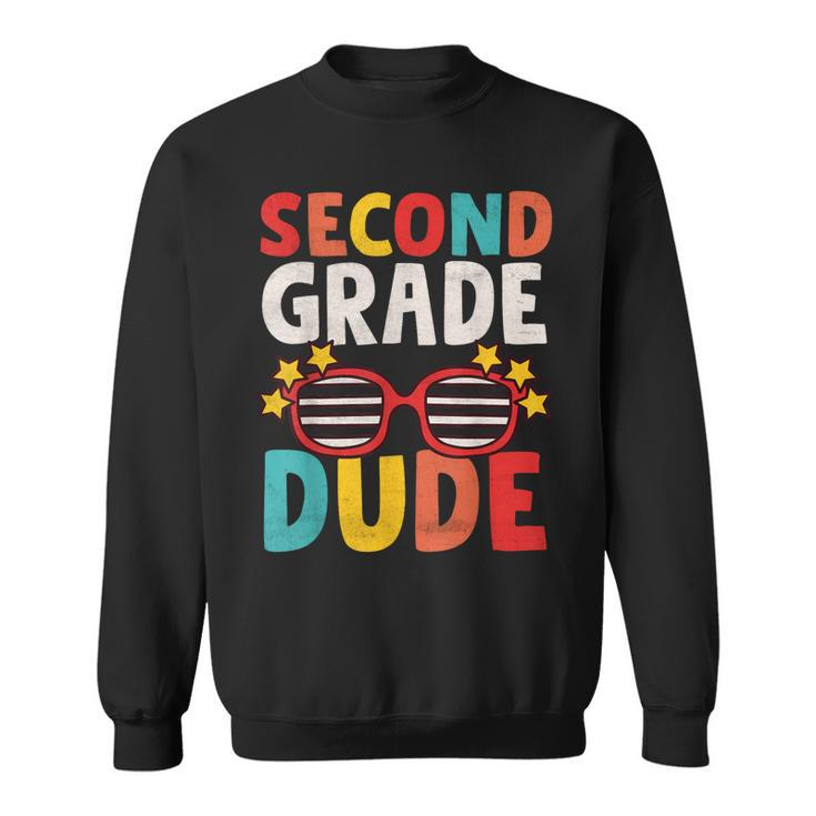 Second 2Nd Grade Dude First Day Of School Student Kids Boys  Sweatshirt