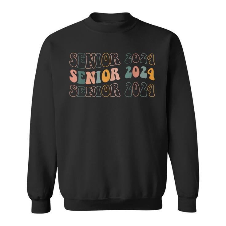 Senior 2024 Retro Class Of 2024 Seniors Graduation 24 Gifts Sweatshirt