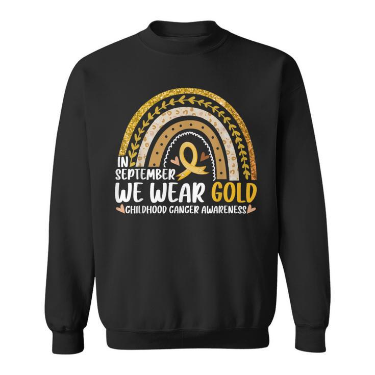 In September We Wear Gold Childhood Cancer Awareness Family Sweatshirt