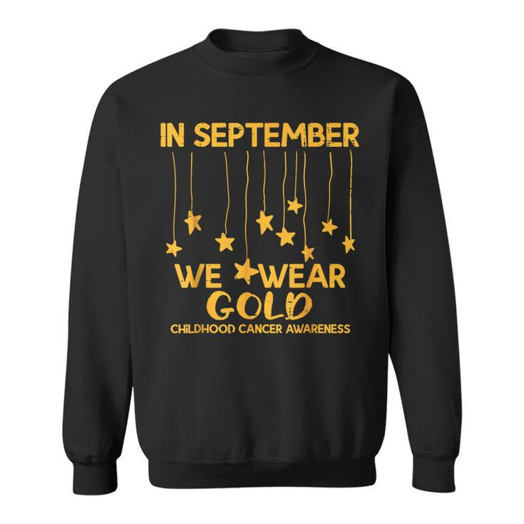 In September We Wear Gold Childhood Cancer Awareness Ribbon Sweatshirt