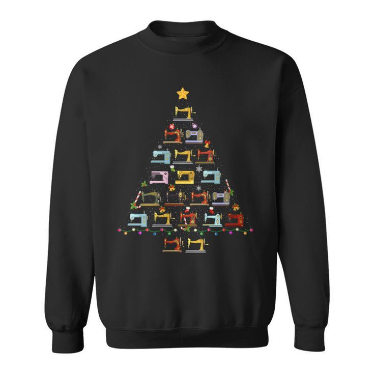 Sewing Machine Christmas Tree Ugly Christmas Sweater Sweatshirt