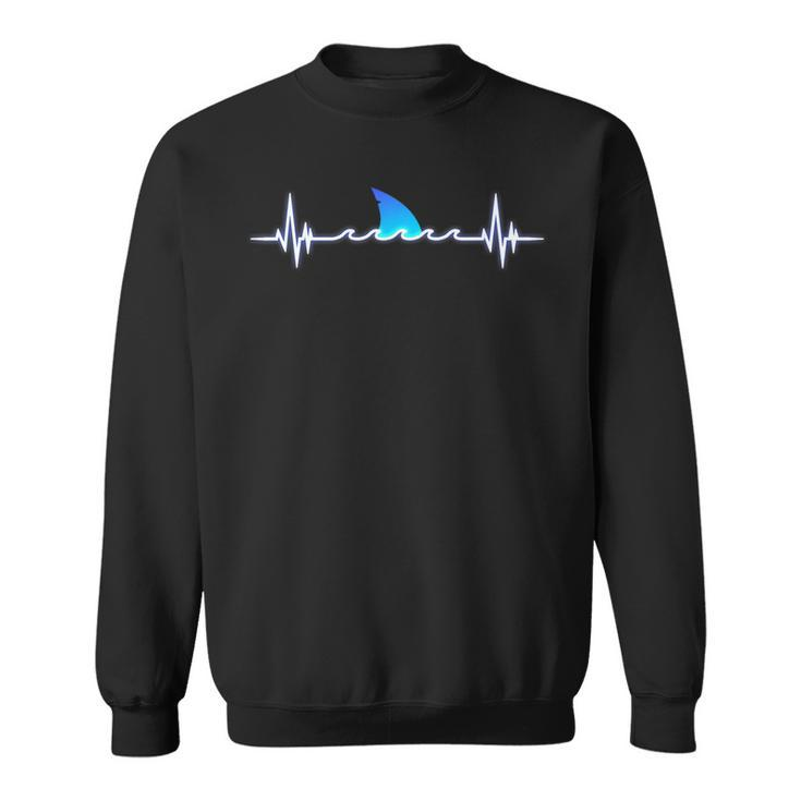 Shark Lover Shark Heartbeat Shark Sweatshirt