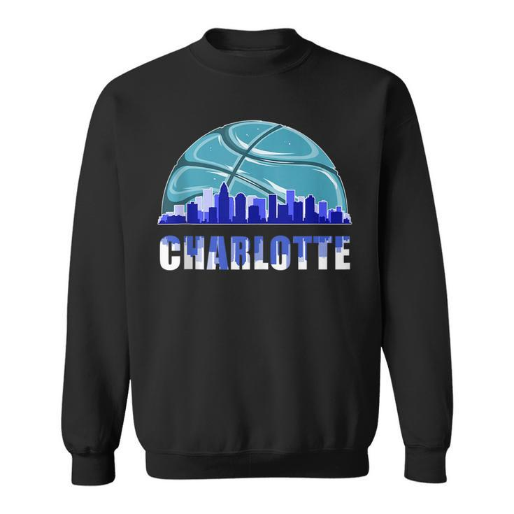 Silhouette Charlotte City Charlotte Basketball Pride  Sweatshirt