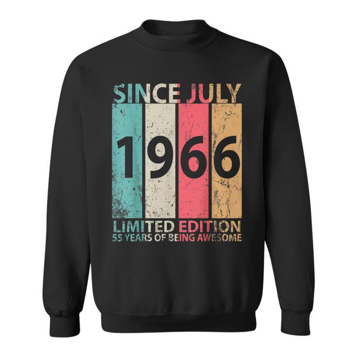 Since July 1966 Ltd Edition Happy 55 Years Of Being Awesome Sweatshirt