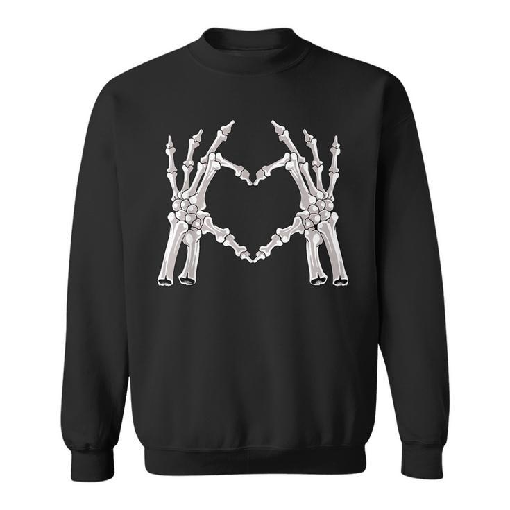 Skeleton Hands Form A Heart  Sweatshirt