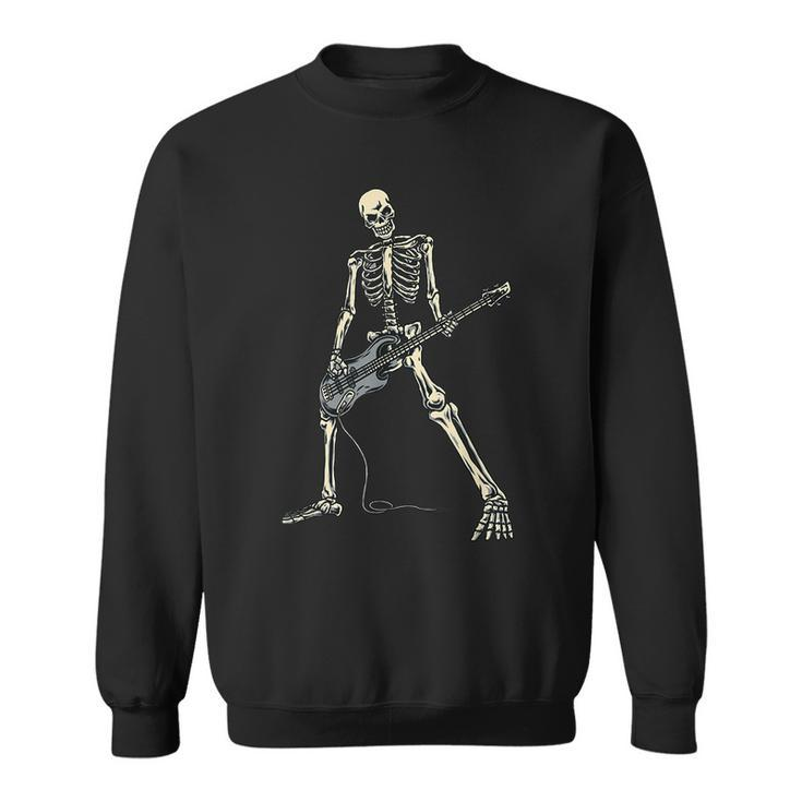 Skeleton Playing Bass For Bassist And Bass Guitar Players  Sweatshirt