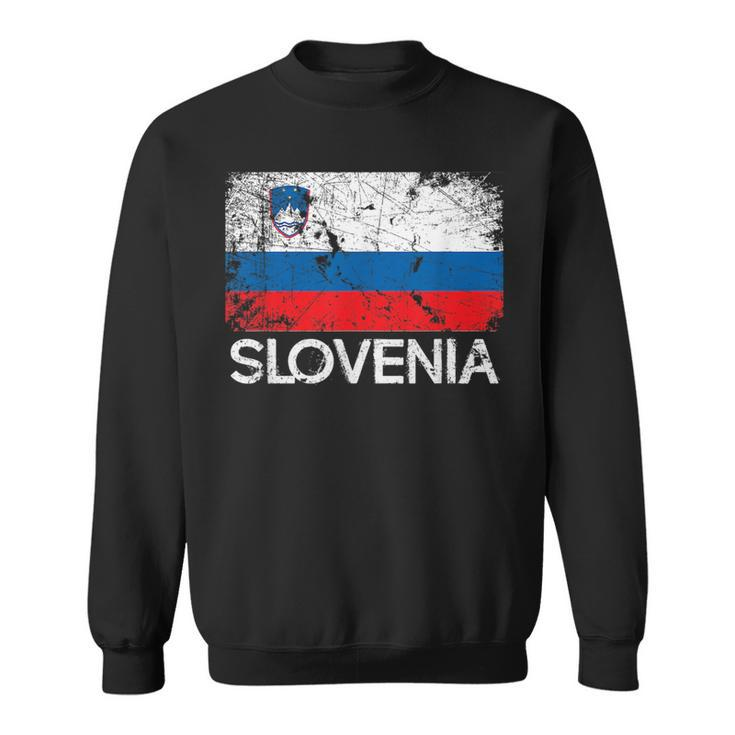 Slovenian Flag  | Vintage Made In Slovenia Gift Sweatshirt
