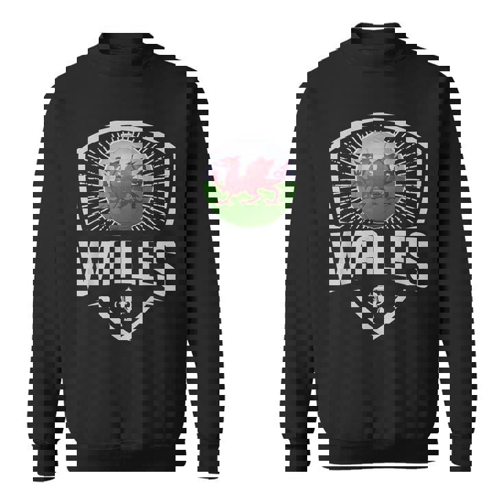 Soccer Support The Team Football Fan Welsh Wales Flag Sweatshirt