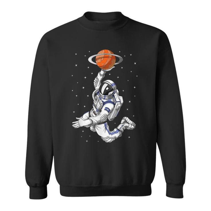 Space Astronaut Basketball Player Cosmic Men Boys Kids Basketball Funny Gifts Sweatshirt