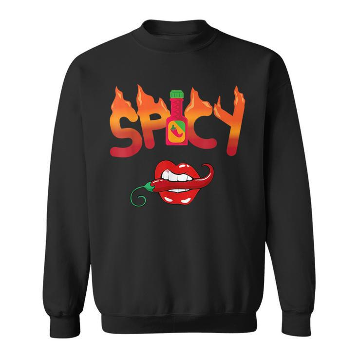 Spicy Cute Funny Hot Sauce Sweatshirt