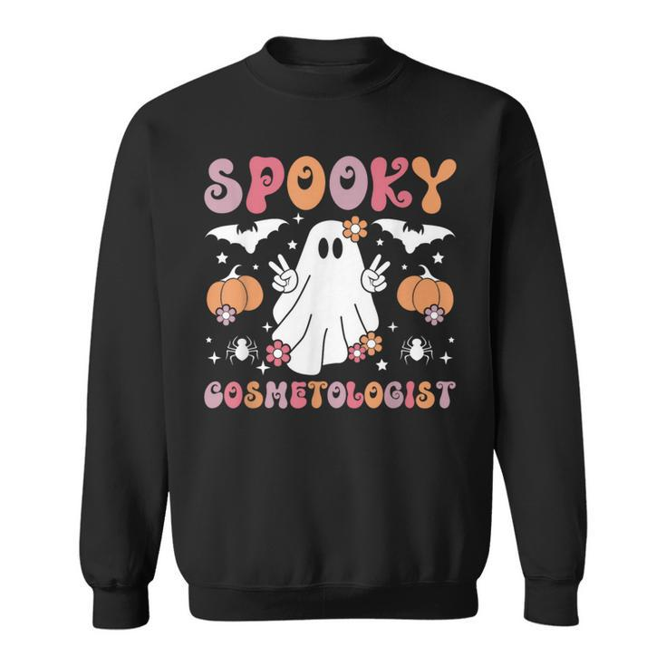 Spooky Cosmetologist Halloween Cosmetology Sweatshirt