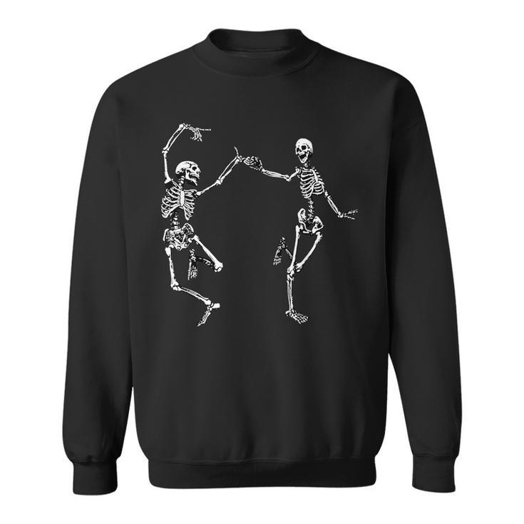 Spooky Dancing Skeletons Macabre Skeleton Vintage Halloween Dancing Funny Gifts Sweatshirt