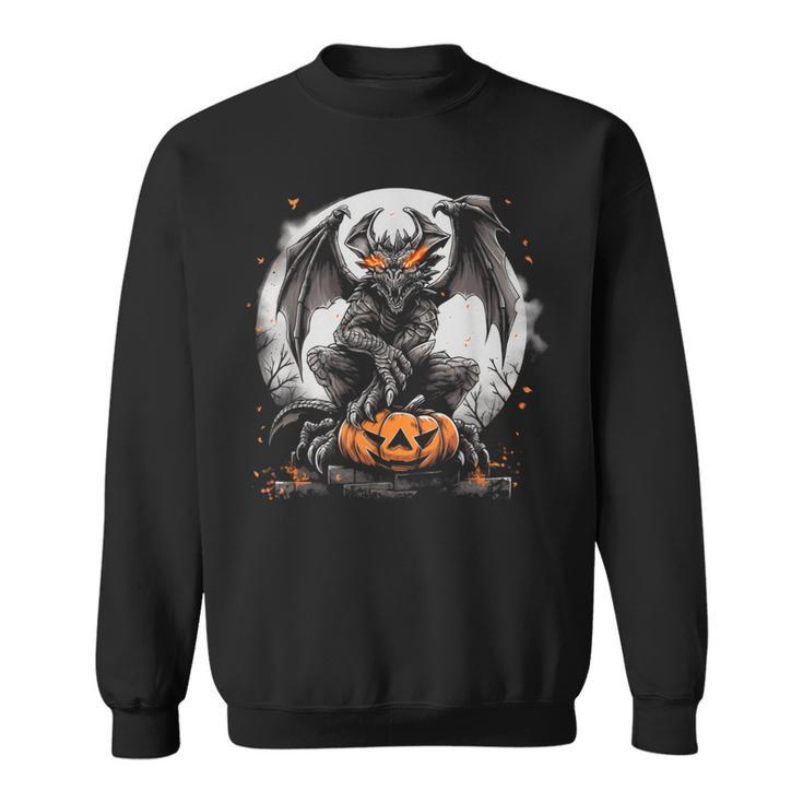 Spooky Halloween Cemetery Dragon Sweatshirt