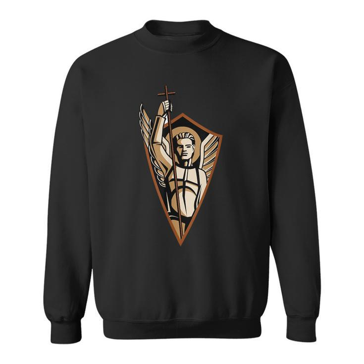 St Saint Michael The Archangel Catholic Angel Warrior  Sweatshirt