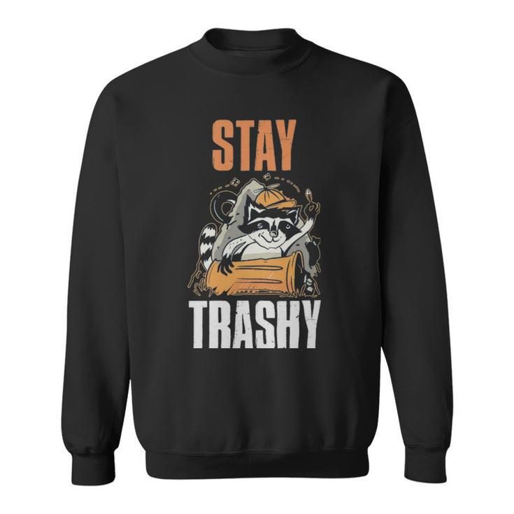 Stay Trashy Raccoon Funny Raccoon Gift - Stay Trashy Raccoon Funny Raccoon Gift Sweatshirt