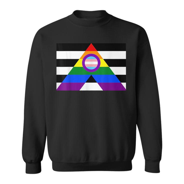 Straight Ally Pride Flag Gay Transgender Intersex Lgbtq  Sweatshirt