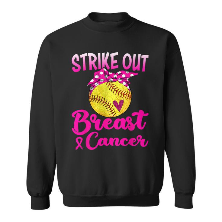 Strike Out Breast Cancer Awareness Pink Baseball Fighters Sweatshirt