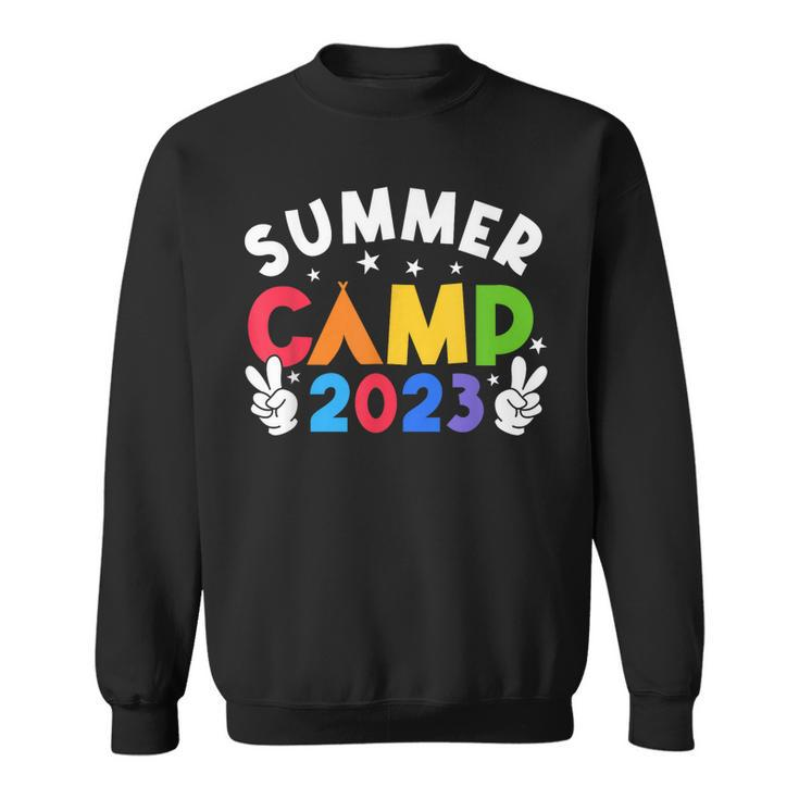 Summer Camp 2023 Vacation Retro Camping Family Cousin Crew  Sweatshirt
