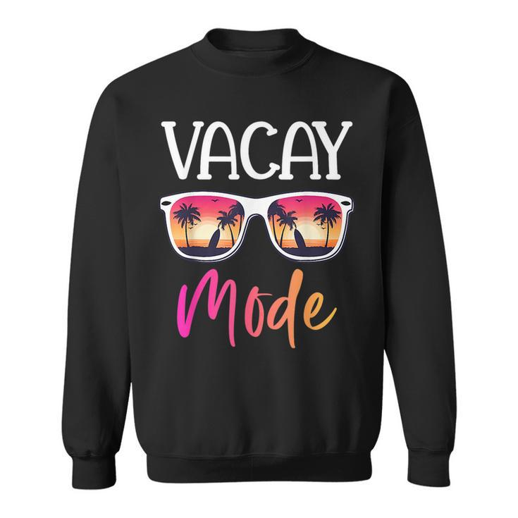 Summer Vacay Mode Pineapple Sunglasses Vacation Family Beach  Sweatshirt