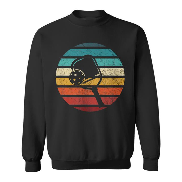 Sunset Us Flag Pickleball Addict Player Paddleball Lover Sweatshirt