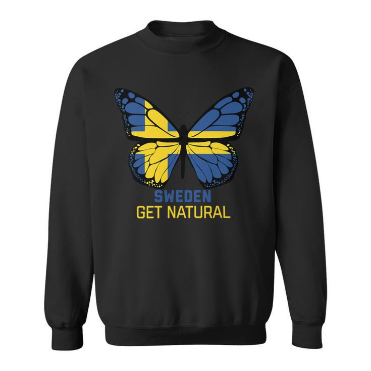 Sweden Buttlerfly Flag Sweatshirt