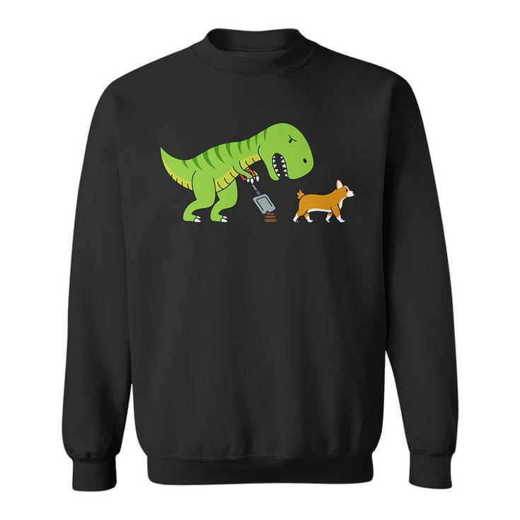 T-Rex Dinosaur Poop Corgi Dog   Sweatshirt