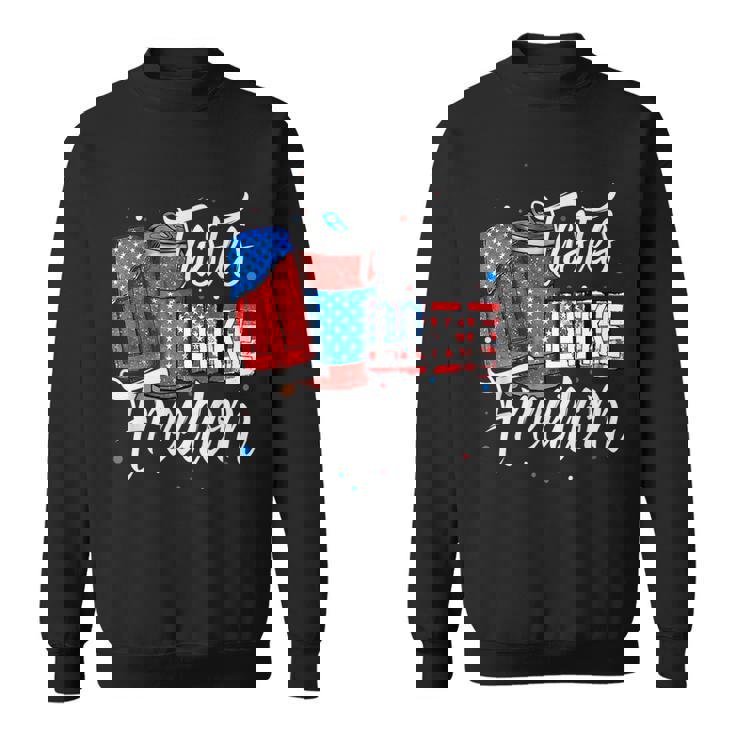 Tasted Like Freedom 4Th Of July Patriotic Ice Cream Usa Flag Patriotic Funny Gifts Sweatshirt