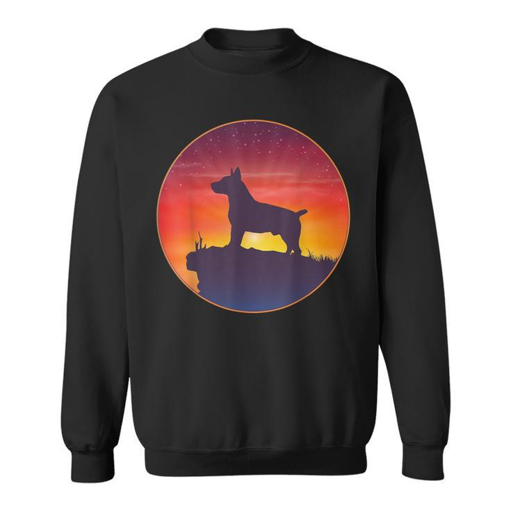 Teddy Roosevelt Terrier Dog Sunset Sweatshirt