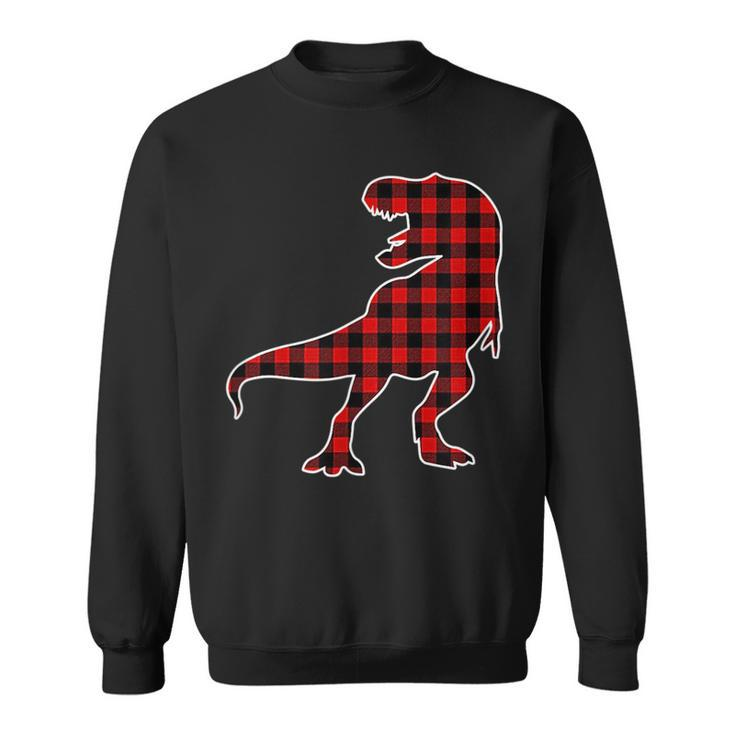 Th Dinosaur Red Buffalo Plaid Costume Dinosaur Lover Gift Gifts For Buffalo Lovers Funny Gifts Sweatshirt