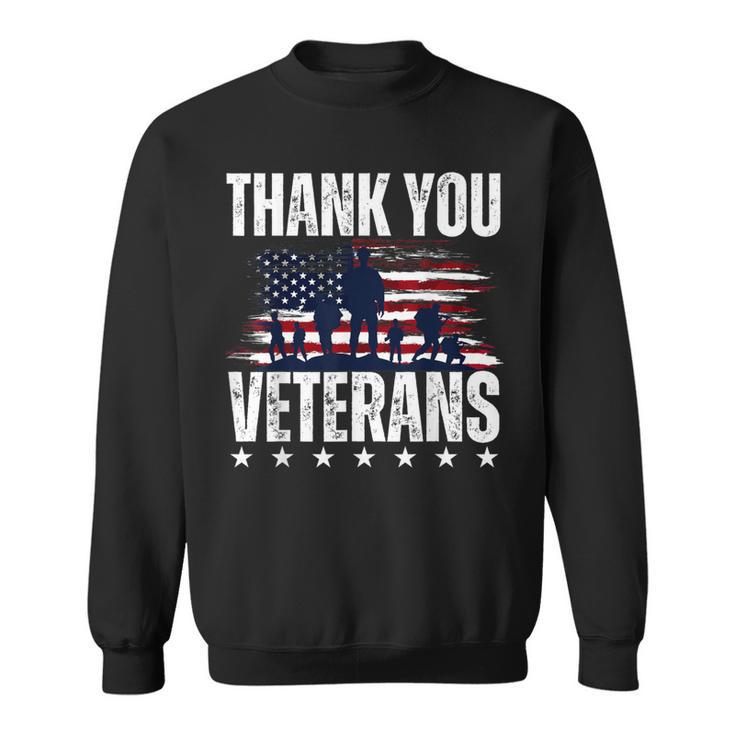 Thank You Veterans Day Memorial Day Partiotic Military Usa Sweatshirt