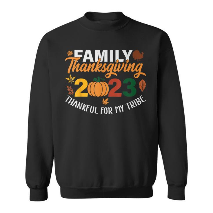 Thankful For My Tribe Thanksgiving Family Sweatshirt