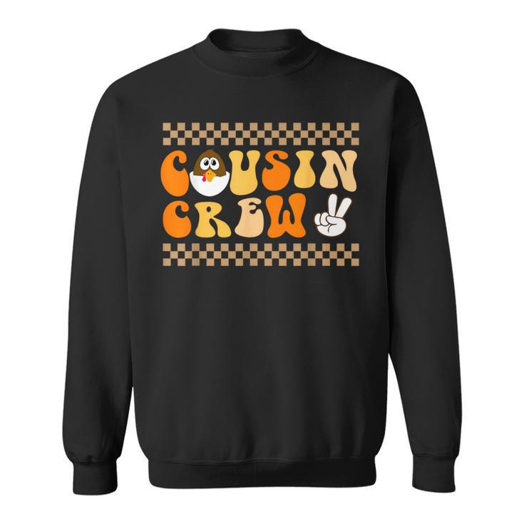 Thanksgiving Cousin Crew With Cool Turkey For Family Holiday Sweatshirt